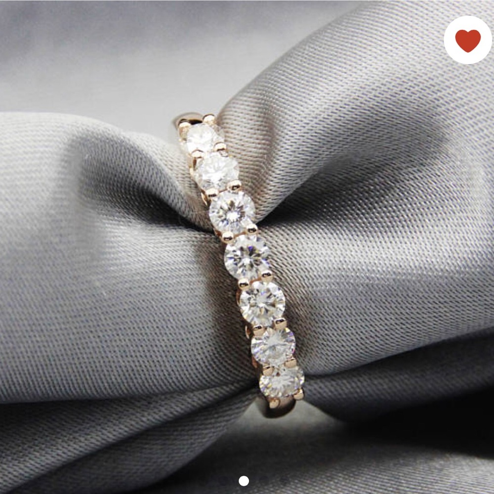 SOLD 0.7ct Rose Gold Moissanite Ring NWT Sz 5